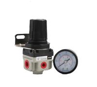 HDPHCRIUN G1/4 Mini Air Pressure Regulator Adjustable Pneumatic Reducing Valve with Gauge for Compressor(AR2000-6mm)