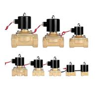 HDPHCRIUN Normally Closed Electric Solenoid Valve Brass 1/2" 3/4" 1" 2" DN15 DN20 DN25 Coil All Copper Water switching valve 12V 24V 220V(NBR-SEAL-24VAC-NORMALLY CLOSED,1.25 Inch)