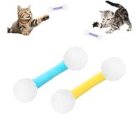 HDQQEU Cat Kicker Toy Cotton Swab Shape Soft Plush Cat Toy Interactive Kitty Kick Sticks Teething Chewtoy For Cat Lovers Gift (Blue+Yellow)