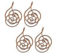 HDQQEU Copper Palm Ring, Reiki Spiral Hand Rings For Meditation & Energy Healing, Handmade Copper Cuffs For Meditation, Chakra Healing, Manifestation, Breathwork & Energy Alignment (4 PC)