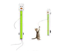 HDQQUD Auto Motion Flying Rope Cat Toy, From Lazy To Crazy, Electric Wall Mounted Interactive Cat Toy, Hands-Free Exercise & Boredom Automatic Flying Rope Cat Toy For Cats Relief (White)