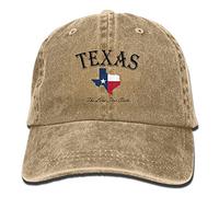 HDRAY Unisex Adult Texas Lone Star State Washed Denim Cotton Sport Outdoor Baseball Hat Adjustable One Size