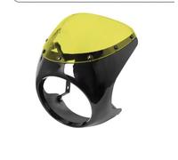 HDRTCBU Light Cover Protective Guard Fit For Harley Sportster Fit ForHonda Motorcycle Universal Fit For Cafe Racer 7inch Headlight Handlebar Fairing Kits Headlight Protector(9)