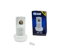 HDSAT HD101 LNB Single Head Universal Dish, Full HD 4K, Gain 65dB, Compatible with Astra 19.2°, Hotbird 13°, and others