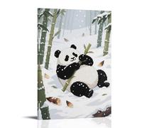 HDSCLMYY A Giant Panda Rolling in The Snow, Body Covered with Snow Trendy Hanging Wall Art Decorative Mural Poster24x36inch(60x90cm)