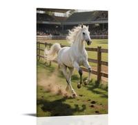 HDSCLMYY A Horse Running Inside The Fence, Hooves Tapping The Ground Trendy Hanging Wall Art Decorative Mural Poster24x36inch(60x90cm)
