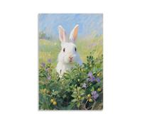 HDSCLMYY A Rabbit in The Bush, Sticking Its Head Out to Look Around Trendy Hanging Wall Art Decorative Mural Poster08x12inch(20x30cm)
