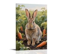 HDSCLMYY A Rabbit Perked Ears, Squatting in A Carrot Field Trendy Hanging Wall Art Decorative Mural Poster20x30inch(50x75cm)