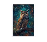 HDSCLMYY Animal Poster: Cosmic Owl - Keeper of Starlight Secrets Trendy Hanging Wall Art Decorative Mural Poster16x24inch(40x60cm)
