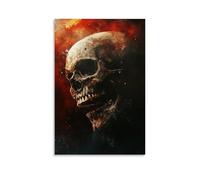 HDSCLMYY Horror Poster- The Whispering Skull Trendy Hanging Wall Art Decorative Mural Poster12x18inch(30x45cm)