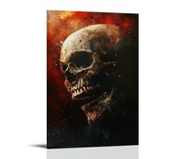 HDSCLMYY Horror Poster- The Whispering Skull Trendy Hanging Wall Art Decorative Mural Poster20x30inch(50x75cm)