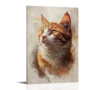 HDSCLMYY Pet Poster Elegance, Graceful Cat Companions Trendy Hanging Wall Art Decorative Mural Poster16x24inch(40x60cm)