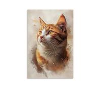HDSCLMYY Pet Poster Elegance, Graceful Cat Companions Trendy Hanging Wall Art Decorative Mural Poster20x30inch(50x75cm)