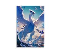 HDSCLMYY Pokémon Poster, Majestic Lugia Under The Clear Sky And Sea Trendy Hanging Wall Art Decorative Mural Poster08x12inch(20x30cm)