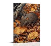 HDSCLMYY Victorian-Era Illustration of A Majestic Shrew Hunting in Leaf Litter Trendy Hanging Wall Art Decorative Mural Poster24x36inch(60x90cm)
