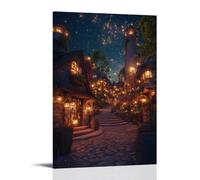 HDSCLMYY Villagers Place Lanterns at Their Doorways, And The Whole Town Becomes A Field of Stars. Trendy Hanging Wall Art Decorative Mural Poster24x36inch(60x90cm)