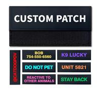 HDSD Custom Dog Patches - Personalised Name, Phone & Tags Removeable Dog Patches for Vests, Backpacks, Leashes & Collars