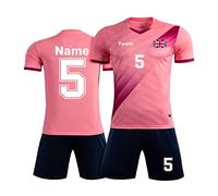 HDSD Jersey Football Soccer Kit Uniform Personalized Short sleeve and Shorts Set for Men, Women, Kids with Your Name Number Team Logo
