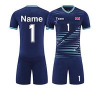 HDSD Personalised Football Shirt and Shorts for Kids Adults Custom Football Kits Adult Men Women with Name Number Team Logo