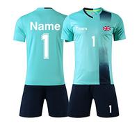 HDSD Personalised Football Shirt Mens Women with Name Number Team Logo Custom Football Kit for Kids Boys Adults
