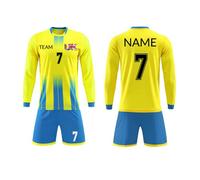 HDSD Personalised Football Shirt&Short for Men Women Boy Girl with Name Number Team Logo Custom Football Kit for Kids Adults