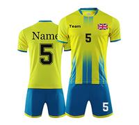 HDSD Personalised Football Shirt&Short for Men Women Boy Girl with Name Number Team Logo Custom Football Kit for Kids Adults