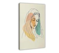 HDSDA Abstract Poster of The Virgin Mary Canvas Poster Wall Art Decor Print Picture Paintings for Living Room Bedroom Decoration 20x30inch(50x75cm)