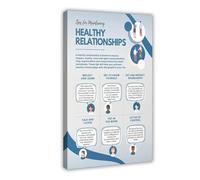 HDSDA Healthy Relationships Poster Canvas Poster Wall Art Decor Print Picture Paintings for Living Room Bedroom Decoration 08x12inch(20x30cm)
