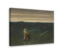 HDSDA Jesus And Peter on The Water Poster Canvas Poster Bedroom Decor Landscape Office Room Decor Gift 08x12inch(20x30cm)