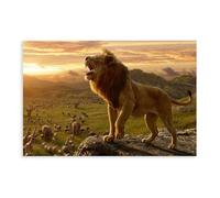 HDSDA King of The Lions The Savannah Poster Canvas Poster Wall Art Decor Print Picture Paintings for Living Room Bedroom Decoration 16x24inch(40x60cm)