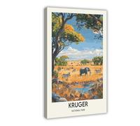 HDSDA Kruger National Park Poster Canvas Poster Wall Art Decor Print Picture Paintings for Living Room Bedroom Decoration 16x24inch(40x60cm)