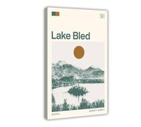 HDSDA Lake Bled, Slovenia Canvas Poster Wall Art Decor Print Picture Paintings for Living Room Bedroom Decoration 12x18inch(30x45cm)