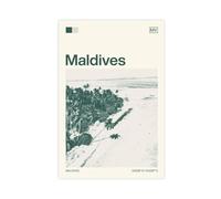 HDSDA Maldives Maldives Travel Canvas Poster Bedroom Decor Landscape Office Room Decor Gift 20x30inch(50x75cm)