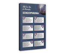 HDSDA Managing Schizophrenia Self-Care Poster Canvas Poster Wall Art Decor Print Picture Paintings for Living Room Bedroom Decoration 20x30inch(50x75cm)