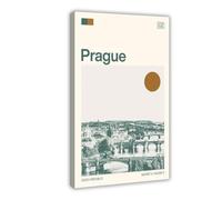 HDSDA Prague Czech Republic Art Canvas Poster Bedroom Decor Landscape Office Room Decor Gift 08x12inch(20x30cm)