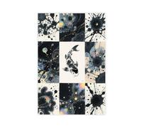 HDSDA Quantum Koi Ink Wash Poster (4) Canvas Poster Wall Art Decor Print Picture Paintings for Living Room Bedroom Decoration 20x30inch(50x75cm)