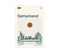 HDSDA Samarkand Uzbekistan Travel Canvas Poster Wall Art Decor Print Picture Paintings for Living Room Bedroom Decoration 16x24inch(40x60cm)