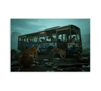 HDSDA Tiger by The Abandoned Bus (4) Canvas Poster Wall Art Decor Print Picture Paintings for Living Room Bedroom Decoration 16x24inch(40x60cm)