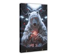HDSDA Translucent Quantum Polar Bear (1) Canvas Poster Bedroom Decor Landscape Office Room Decor Gift 08x12inch(20x30cm)