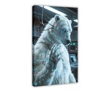HDSDA Translucent Quantum Polar Bear (2) Canvas Poster Bedroom Decor Landscape Office Room Decor Gift 20x30inch(50x75cm)