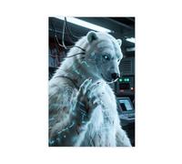 HDSDA Translucent Quantum Polar Bear (2) Canvas Poster Bedroom Decor Landscape Office Room Decor Gift 20x30inch(50x75cm)