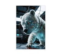 HDSDA Translucent Quantum Polar Bear (3) Canvas Poster Bedroom Decor Landscape Office Room Decor Gift 12x18inch(30x45cm)