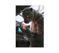 HDSDA Translucent Quantum Polar Bear Art Canvas Poster Bedroom Decor Landscape Office Room Decor Gift 08x12inch(20x30cm)
