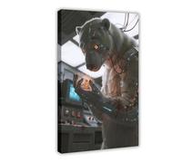HDSDA Translucent Quantum Polar Bear Art Canvas Poster Bedroom Decor Landscape Office Room Decor Gift 08x12inch(20x30cm)