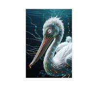 HDSDA Translucent Quantum Sci-Fi Pelican (1) Canvas Poster Bedroom Decor Landscape Office Room Decor Gift 08x12inch(20x30cm)