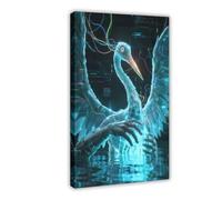 HDSDA Translucent Quantum Sci-Fi Pelican Art Canvas Poster Bedroom Decor Landscape Office Room Decor Gift 16x24inch(40x60cm)