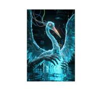 HDSDA Translucent Quantum Sci-Fi Pelican Art Canvas Poster Bedroom Decor Landscape Office Room Decor Gift 12x18inch(30x45cm)