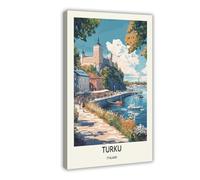 HDSDA Turku Finland Poster Canvas Poster Wall Art Decor Print Picture Paintings for Living Room Bedroom Decoration 12x18inch(30x45cm)