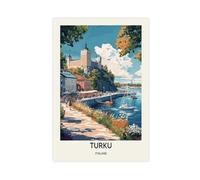 HDSDA Turku Finland Poster Canvas Poster Wall Art Decor Print Picture Paintings for Living Room Bedroom Decoration 24x36inch(60x90cm)
