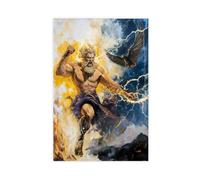 HDSDA Zeus King of The Gods Canvas Poster Wall Art Decor Print Picture Paintings for Living Room Bedroom Decoration 12x18inch(30x45cm)